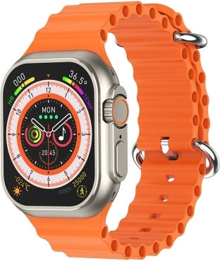 W800 Ultra 2.02 Inch Color Screen Smart Watch Support Heart Rate Monitoring Blood Pressure Monitoring Orange view 1