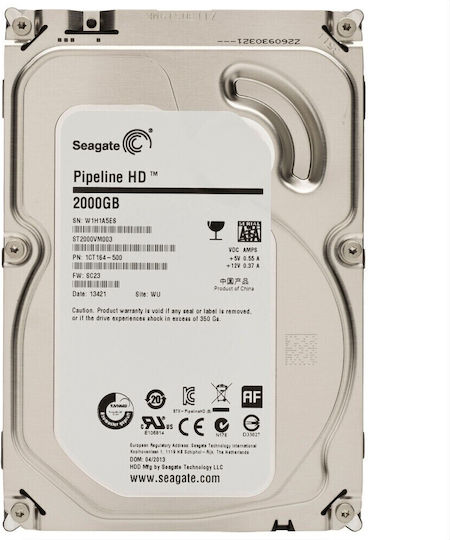 Seagate Pipeline 2TB HDD Hard Drive 3.5" SATA III 5900rpm with 64MB Cache for Laptop ST2000VM003 vista 4