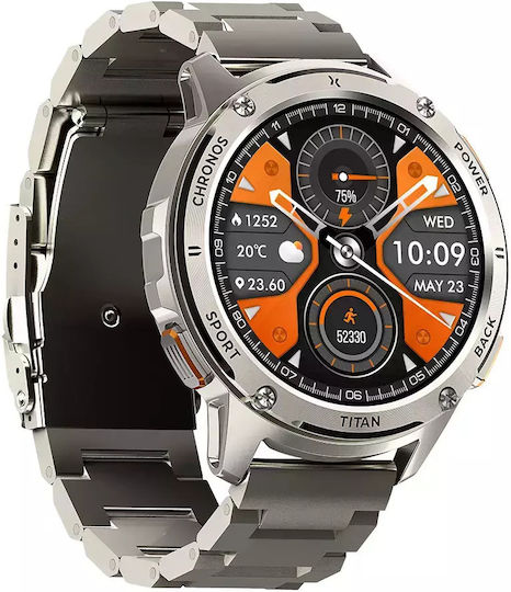 MaxCom FW110 Titan Chronos Titanium Smartwatch with SIM and Heart Rate Monitor (Silver) vue 8