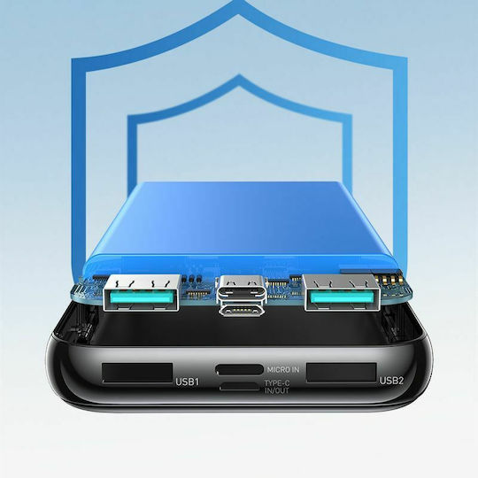 Joyroom JR-QP190 Plus Power Bank 20000mAh 20W with 2 USB-A Ports and USB-C Port Power Delivery Black view 6