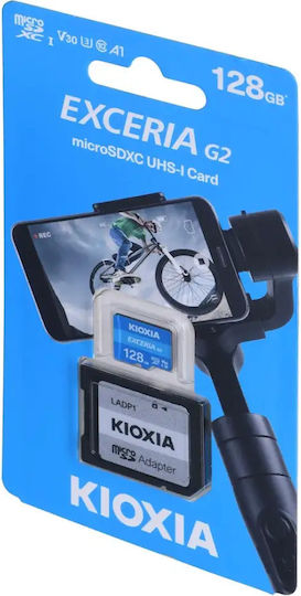 Kioxia Exceria G2 microSDXC 128GB U3 V30 UHS-I 100MB/s with Adapter vista 4