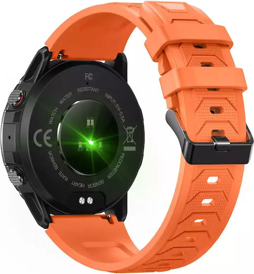 Nubi NX10 Smartwatch with Heart Rate Monitor (Orange) view 2