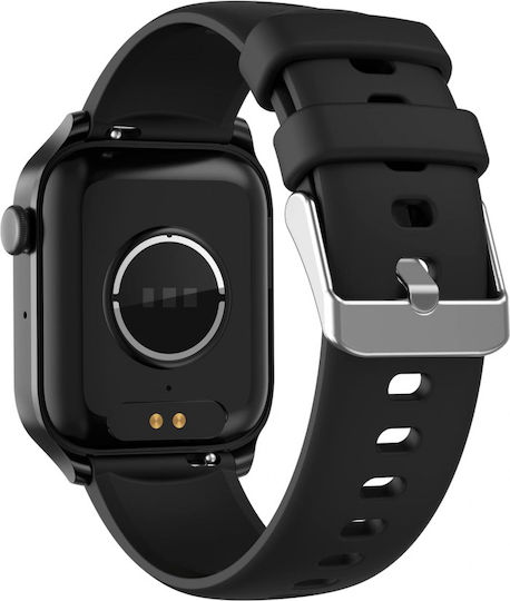 Anell C12 Pro Smartwatch with Heart Rate Monitor (Black) vue 3