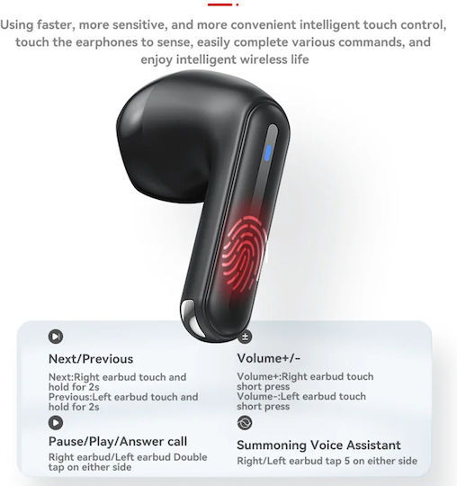 Yesido TWS19 Earbud Bluetooth Handsfree Earphones with Charging Case Black view 7