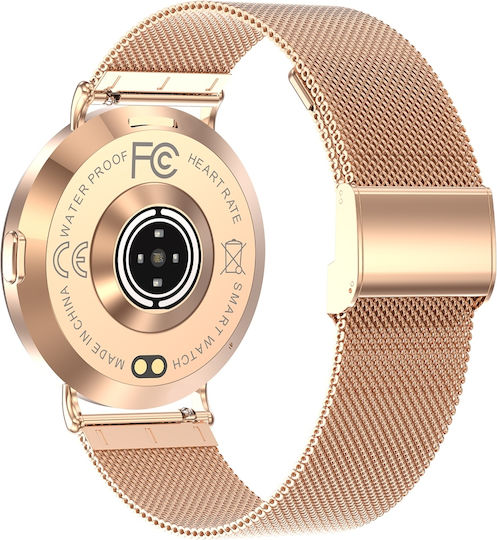 Aoke GX2 Ultra Slim Smartwatch with Heart Rate Monitor (Rose Gold) view 2