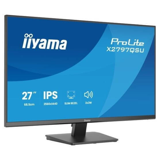 Iiyama X2797QSU-B1 IPS Monitor 27" QHD 2560x1440 view 2
