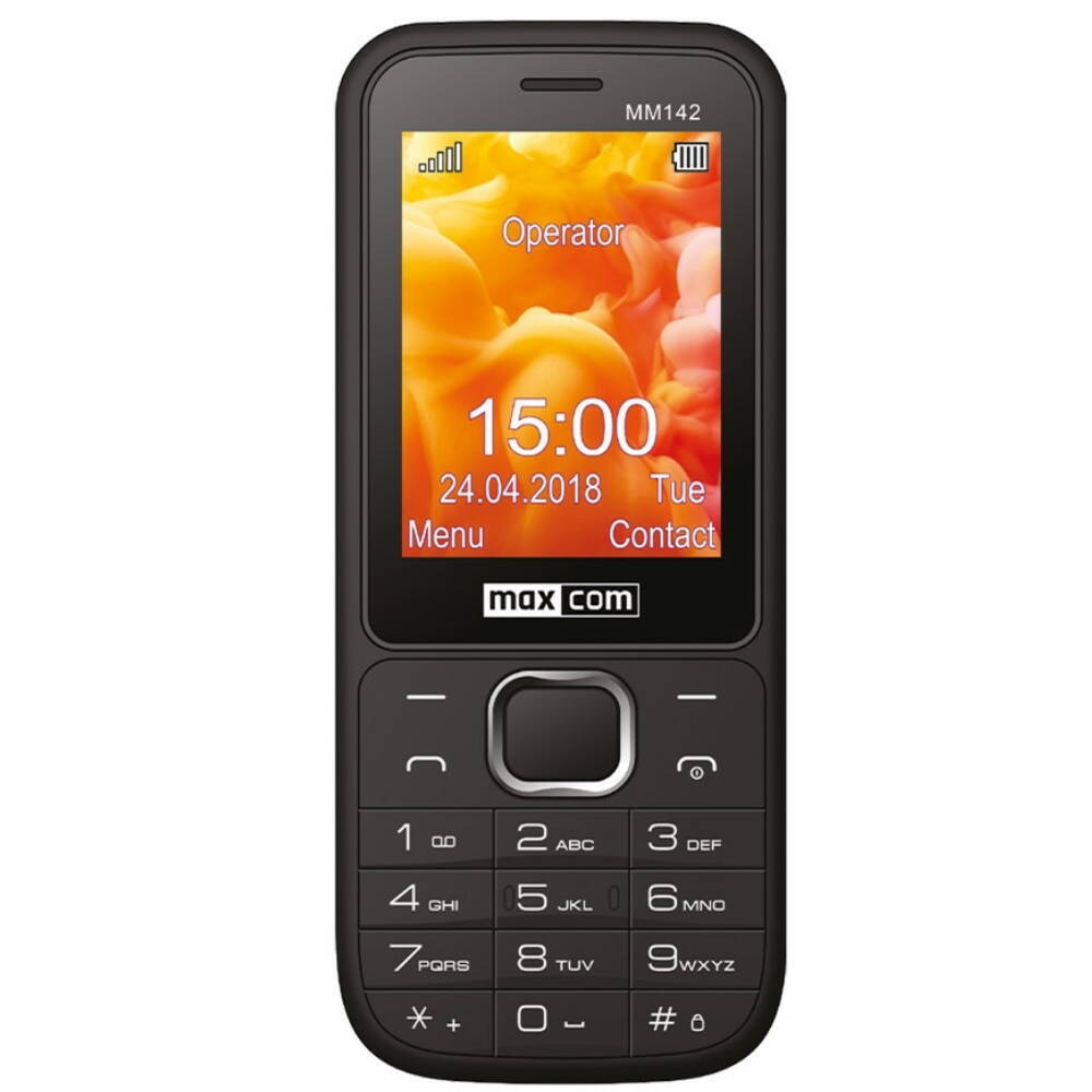 MaxCom MM 142L Dual SIM Mobile with Buttons Black view 6