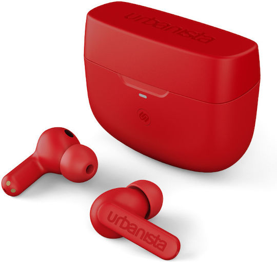 Urbanista Atlanta In-ear Bluetooth Handsfree Earphones with Sweat Resistance and Charging Case Scarlet Red view 4
