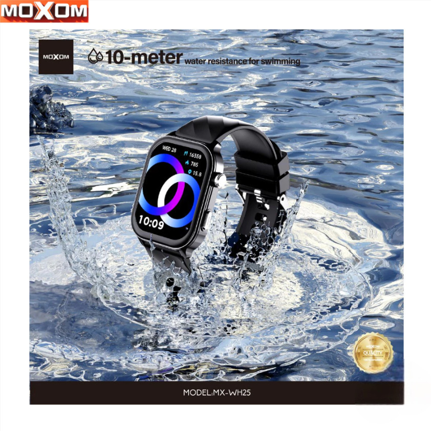 Moxom Mx-wh25 Smartwatch 2.01” Calls GPS 100+ Sport Modes Waterproof 10m & Health Tracker Black view 5