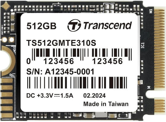 Transcend MTE310S SSD 512GB M.2 Type with PCI Express 4.0 Connection