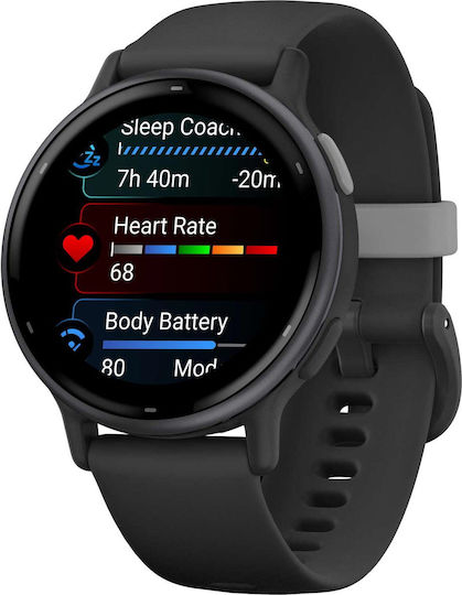 Garmin Vivoactive 5 Aluminium 42mm Waterproof Smartwatch with Heart Rate Monitor (Slate Bezel With Black Silicone Band) view 8