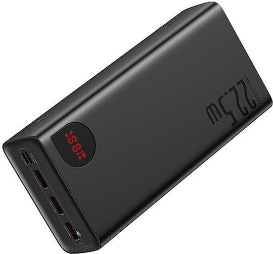 Baseus Adaman Power Bank 40000mAh 22.5W with 3 USB-A Ports and USB-C Port Black view 4