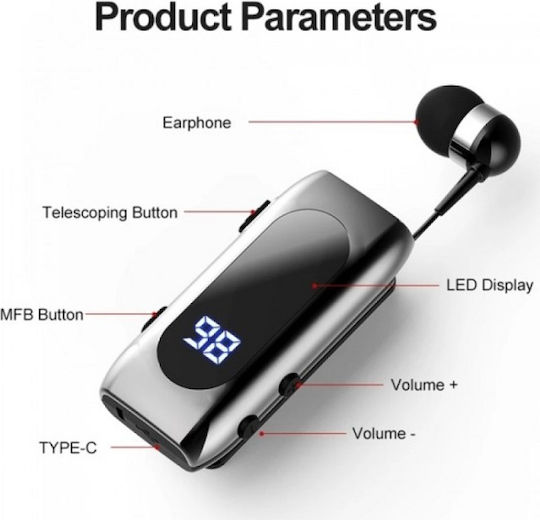 Borofone BC33 In-ear Bluetooth Handsfree Earphone Lapel Black view 2