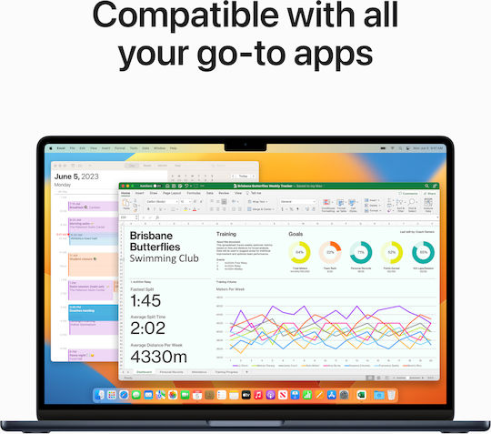 Apple MacBook Air 15" (2023) 15.3" Retina Display (M2-8‑core/8GB/256GB SSD) Midnight (GR Keyboard) view 7