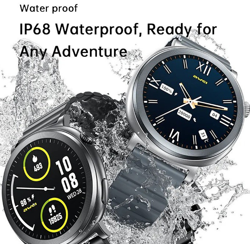 Awei H18 Smartwatch with Heart Rate Monitor (Black) view 3