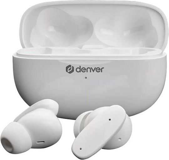Denver TWE-49ENC In-ear Bluetooth Handsfree Earphones with Charging Case White view 1