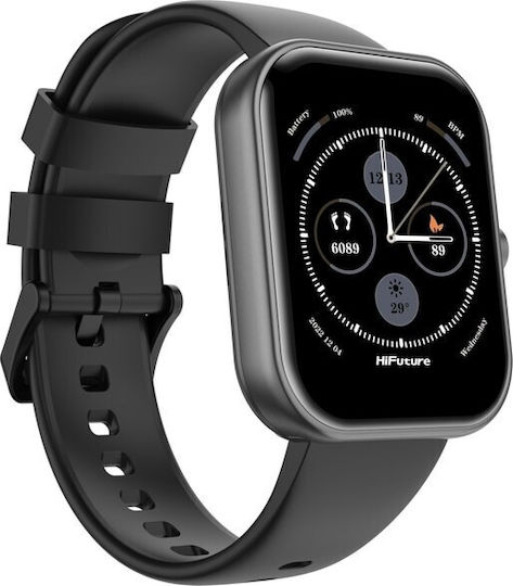 HiFuture Ultra2 Pro 45mm Smartwatch with Heart Rate Monitor (Black) vue 4