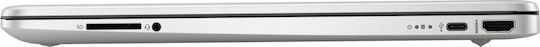 HP 15s-eq2289nw 15.6" FHD (Ryzen 3-5300U/8GB/256GB SSD/W11 Home) Natural Silver (US Keyboard) view 3