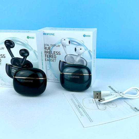 Borofone BW30 Cheerful Earbud Bluetooth Handsfree Earphones with Charging Case Black view 4