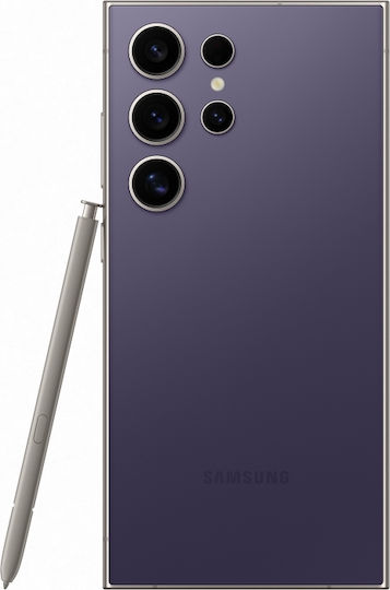Samsung Galaxy S24 Ultra 5G Dual SIM (12GB/512GB) Titanium Violet vue 3
