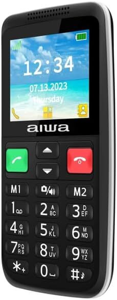 Aiwa FPH-S200 Dual SIM Mobile with Large Buttons Black view 2
