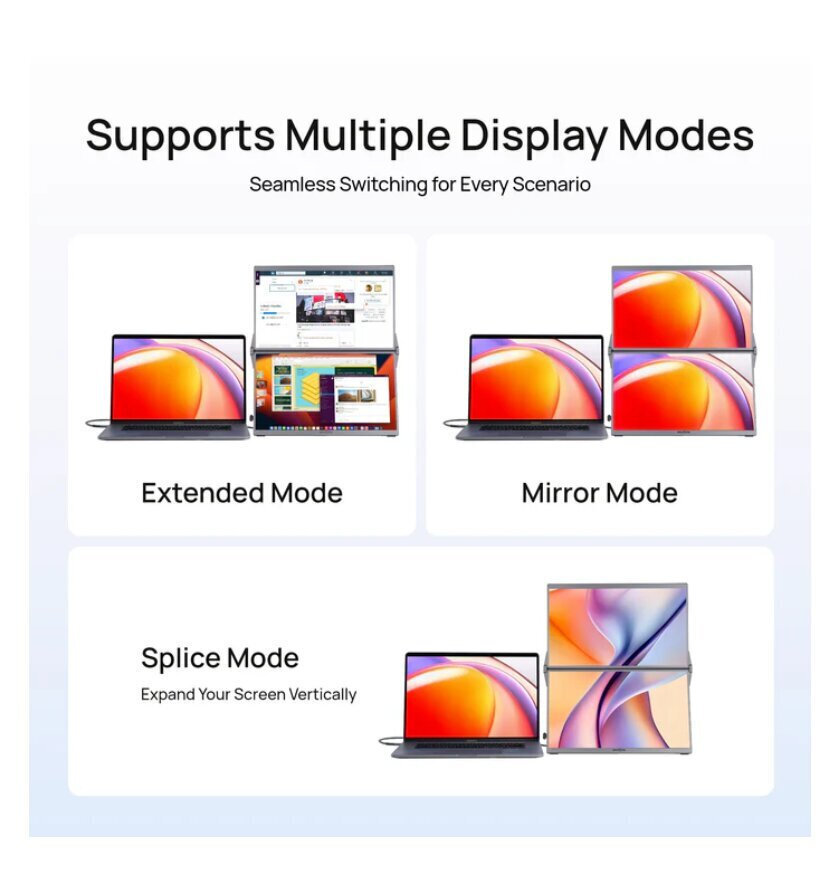 Arzopa E1 Dual HDR Monitor 15.6" FHD 1920x1080 view 6