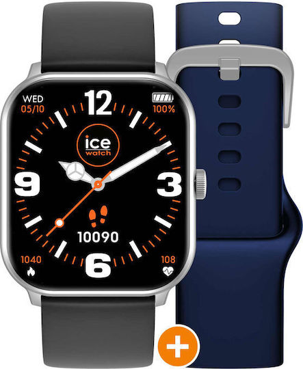 Ice Smart Silicone Strap Gift Set 38mm Smartwatch with Heart Rate Monitor (Black)
