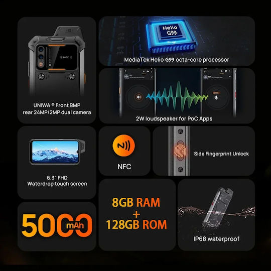 Uniwa W999 Dual SIM (8GB/128GB) Black view 2