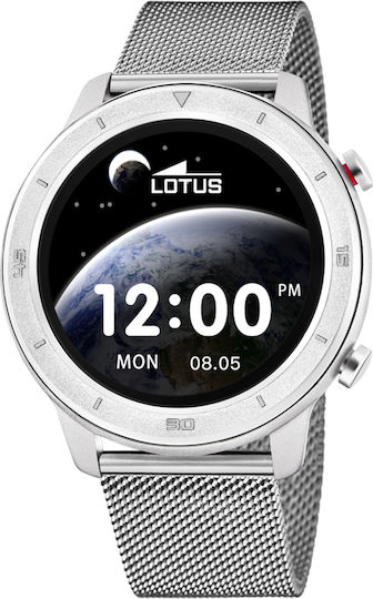 Lotus Watches Aluminium 47mm Smartwatch with Heart Rate Monitor (Silver)