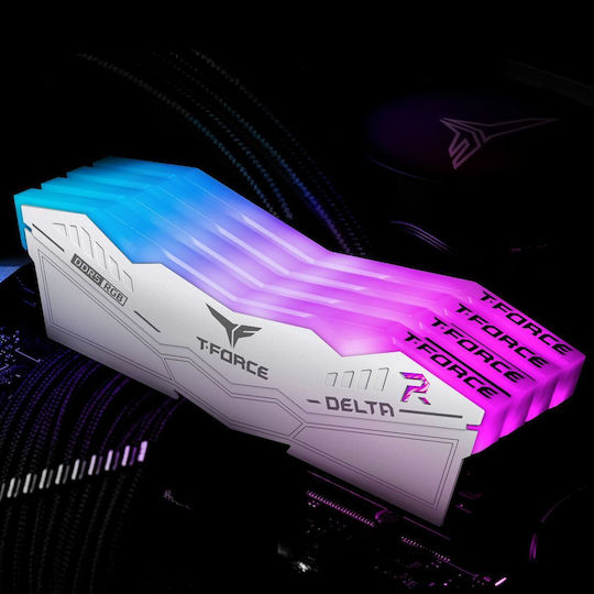 TeamGroup Delta RGB 32GB DDR5 RAM with 2 Modules (2x16GB) and 6400 Speed for Desktop (FF4D532G6400HC32ADC01) vue 2