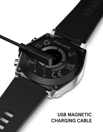 Police My.Avatar 45mm Smartwatch with Heart Rate Monitor (Black) vista 6