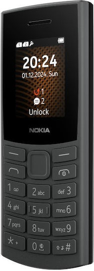 Nokia 105 (2024) Dual SIM Mobile with Buttons (Greek Menu) Charcoal view 7