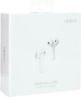 Oppo Enco W31 In-ear Bluetooth Handsfree Earphones with Sweat Resistance and Charging Case White vue 3
