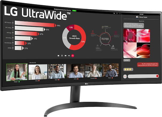 LG 34WR50QC-B Ultrawide VA HDR Curved Monitor 34" QHD 3440x1440 with Response Time 5ms GTG vista 3