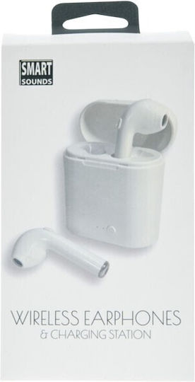 TWS Earbud Bluetooth Handsfree Earphones with Charging Case White view 2