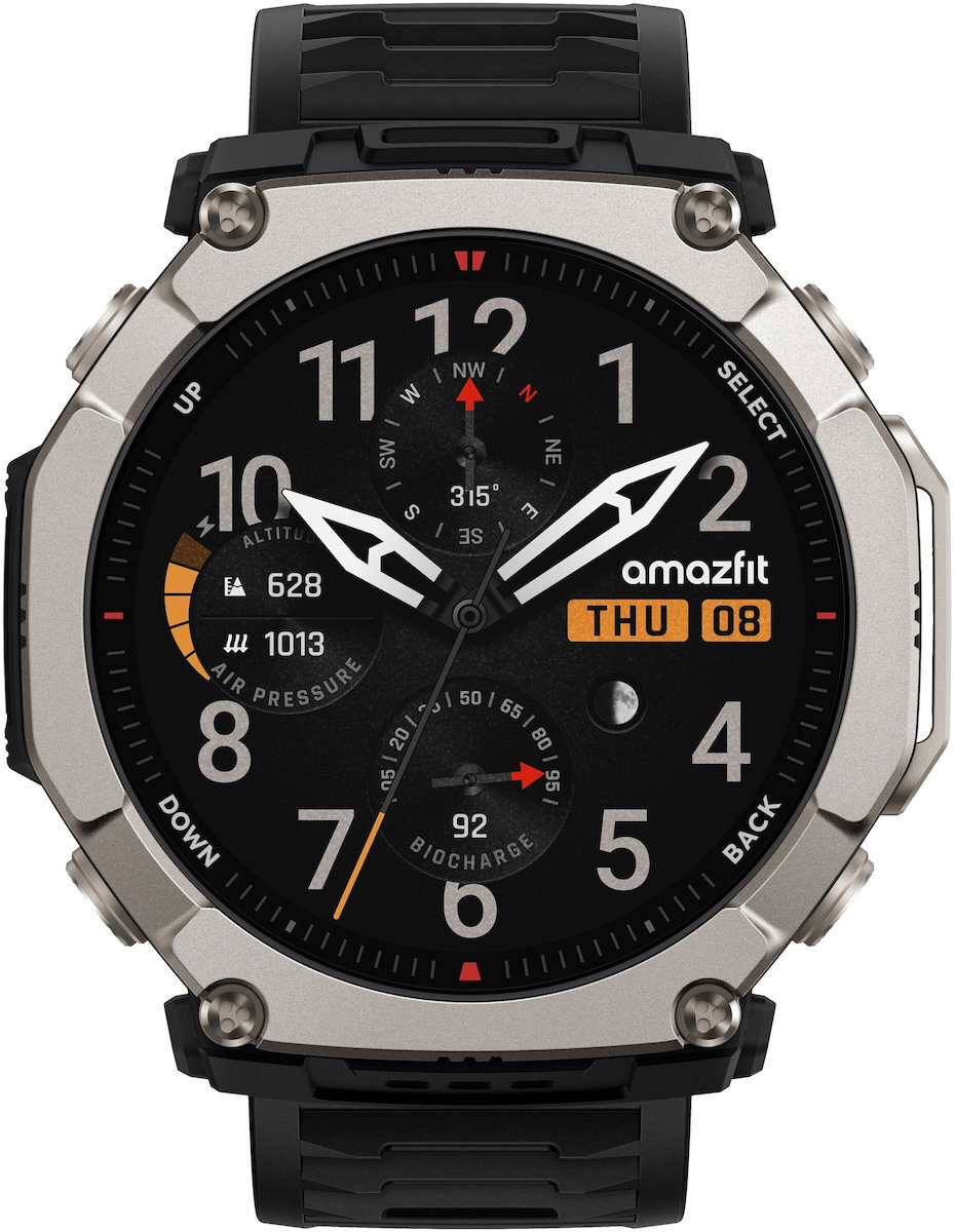Amazfit T-Rex Ultra 2 Titanium 51mm Waterproof Smartwatch with Heart Rate Sensor Black view 2