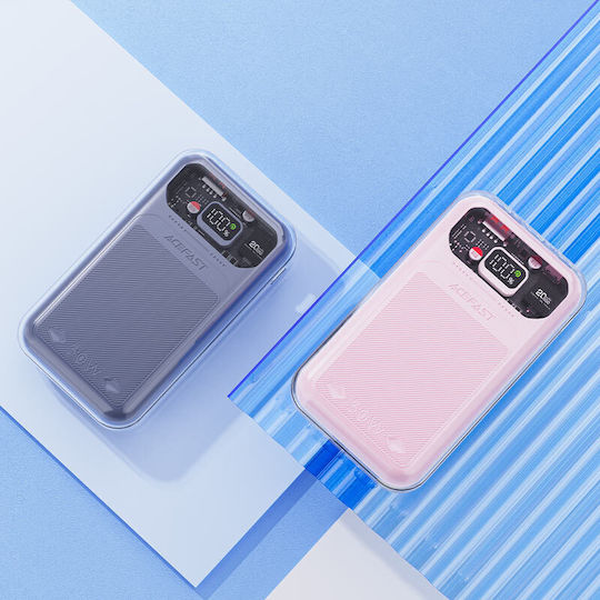Acefast Sparkling Series Power Bank 20000mAh 30W Gray view 3