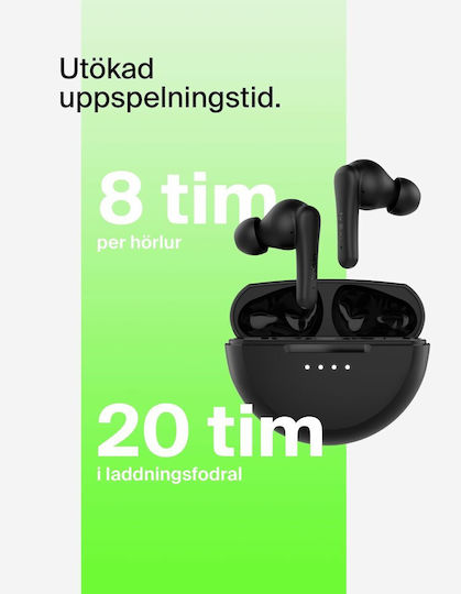 Belkin SoundForm Rhythm In-ear Bluetooth Handsfree Earphones with Sweat Resistance and Charging Case Black view 3