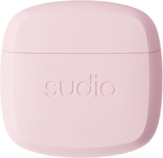 Sudio TWS N2 In-ear Bluetooth Handsfree Earphones with Sweat Resistance and Charging Case Pink vue 2