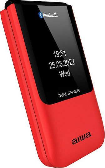 Aiwa FP-24 Dual SIM Mobile with Buttons Red view 5