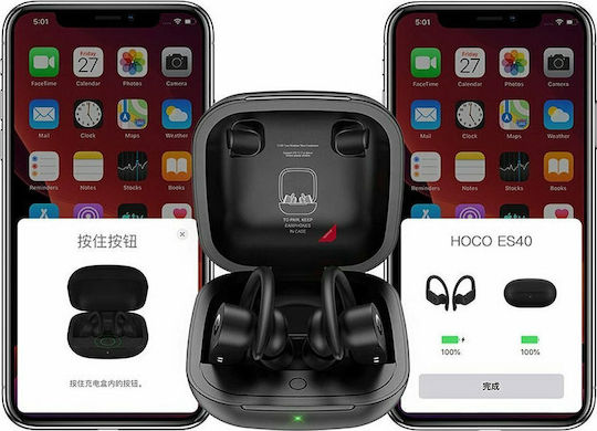 Hoco ES40 Genial In-ear Bluetooth Handsfree Earphones with Charging Case Black view 3