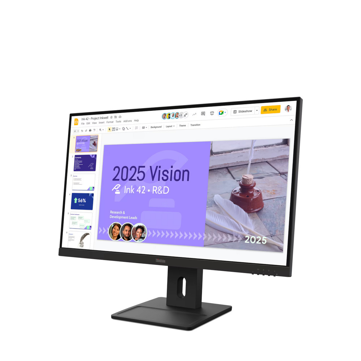 Lenovo ThinkVision E27q-40 IPS Monitor 27" QHD 2560x1440 With Response Time 4ms GTG view 3