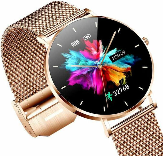 Manta Alexa Smartwatch with Heart Rate Monitor (Gold) view 5