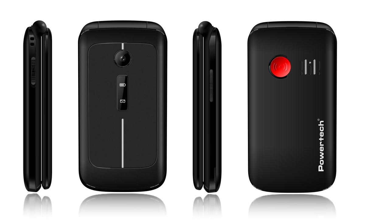 Powertech Sentry Dual SIM Mobile with Large Buttons Black view 2