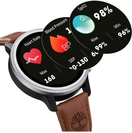 Timberland Trail Force S1 48mm Smartwatch with Heart Rate Monitor (Brown Leather Strap Gift Set) view 7