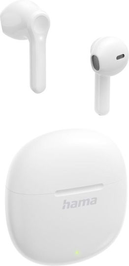 HAMA Action One Earbud Bluetooth Handsfree Earphones with Charging Case White