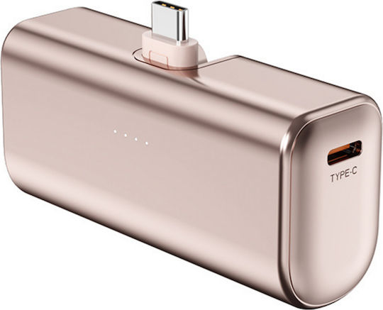 Voltres Power Bank 5000mAh 22.5W with USB-C Port Gold view 1