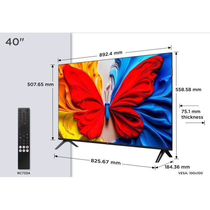 TCL Smart Television 40" Full HD QLED 40S51K (2025) view 5