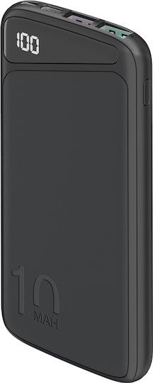 Goobay 53936 Power Bank 10000mAh 22.5W with 2 USB-A Ports and USB-C Port Quick Charge 3.0 Black