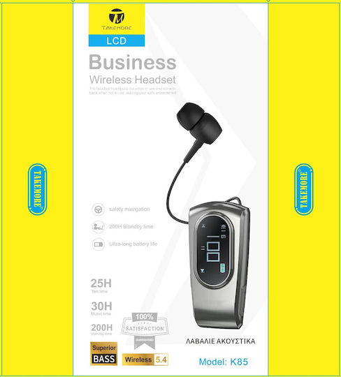 Takemore K85 In-ear Bluetooth Handsfree Headset Black – vizualizare 3